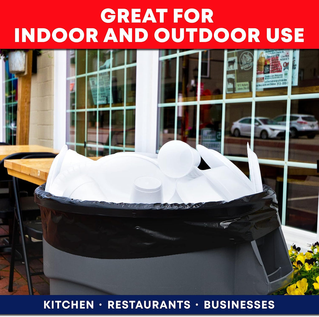 Tasker 65 Gallon Trash Bags Heavy Duty | 120 Count | Extra Large 64 Gallon Trash Bags for Toter | Garbage Bag 65 Gallon Trash Can Liners