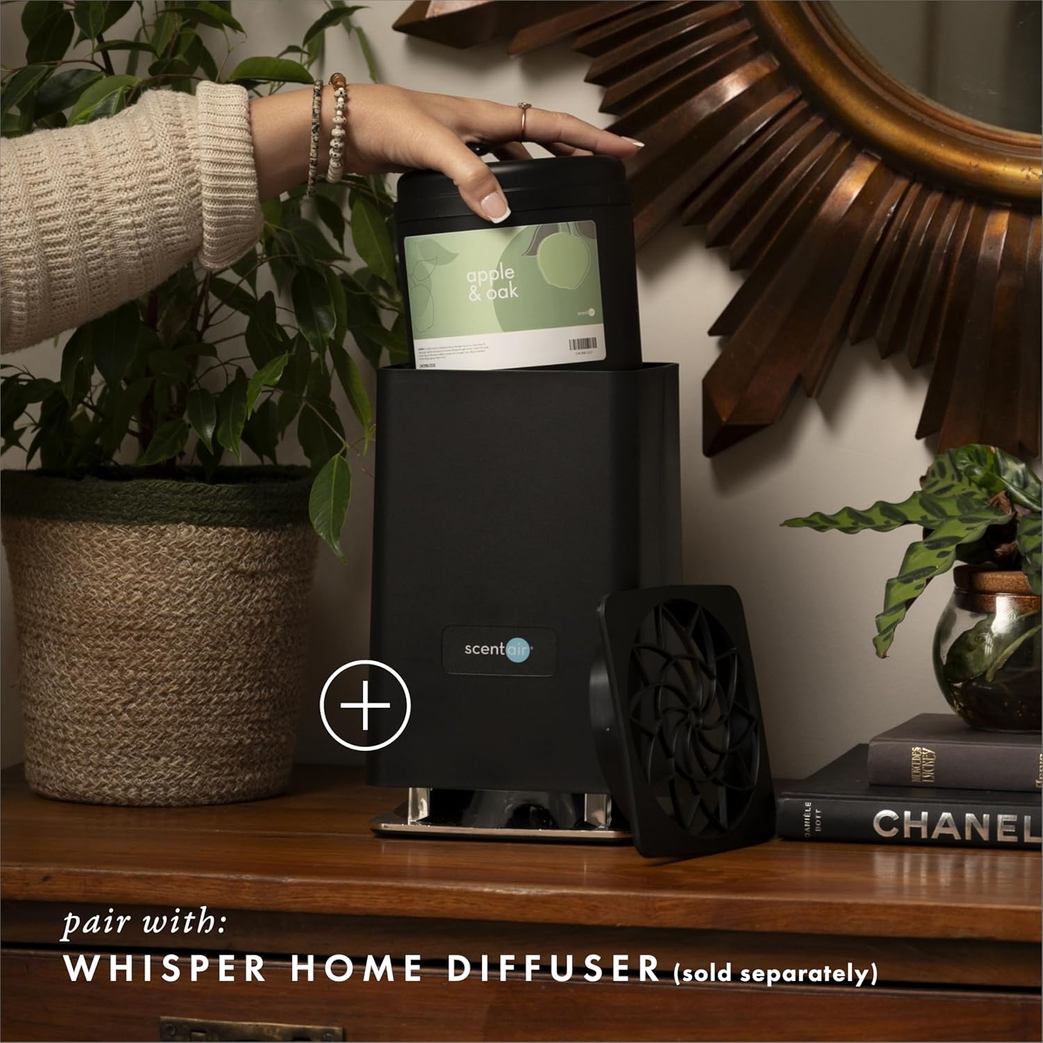 ScentAir Whisper Home Monthly Plug-in Refill, Fragrance Cartridge for Home and Office, Apple & Oak