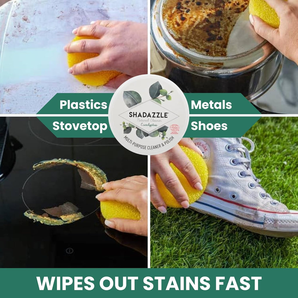 Shadazzle Natural All Purpose Cleaner and Polish – Eco friendly Multi-purpose Cleaning Product (1 Pack, Eucalyptus)