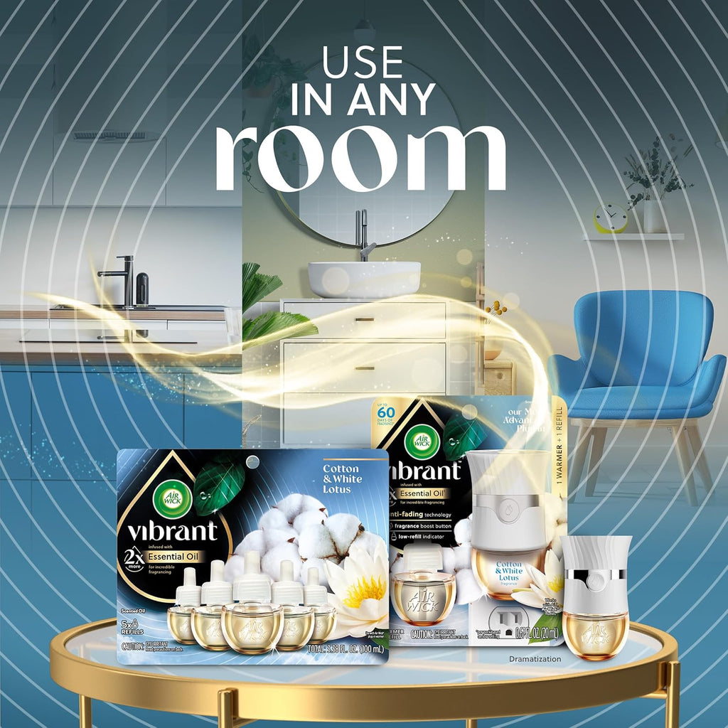 AIR WICK Scented Oil - Vibrant Refill Cotton & White Lotus 5 ct.