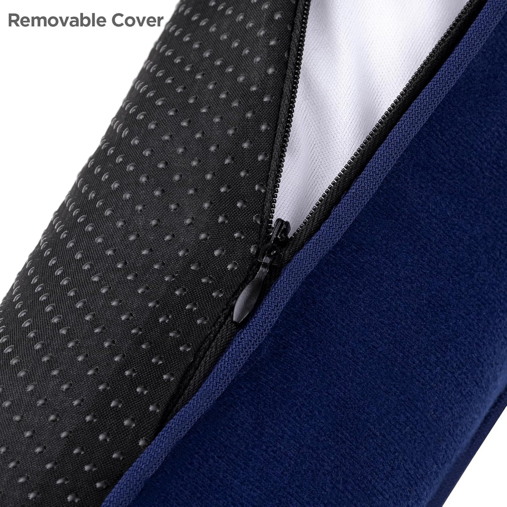 Sunolga 38" Door Draft Stopper Blocks Hot and Cold Air with Removable Washable Cover for Gaps Up to 3", All-Season Seal for Noise, Door Sweep for Bottom of Door and Window, Home Essentials, Blue