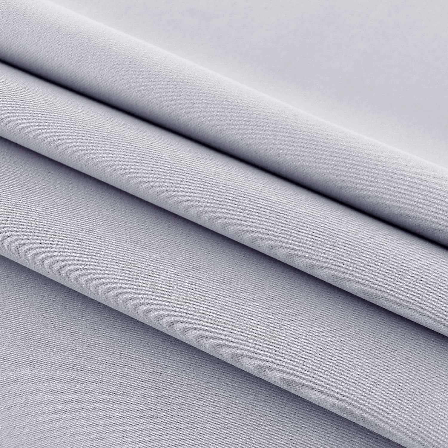 DWCN French Door Curtains – Rod Pocket Thermal Blackout Curtain for Doors with Glass Window, Kitchen and Patio Doors for Privacy, 25 X 72 Inches Long, 1 Curtain Panel with Tieback，Silver Grey