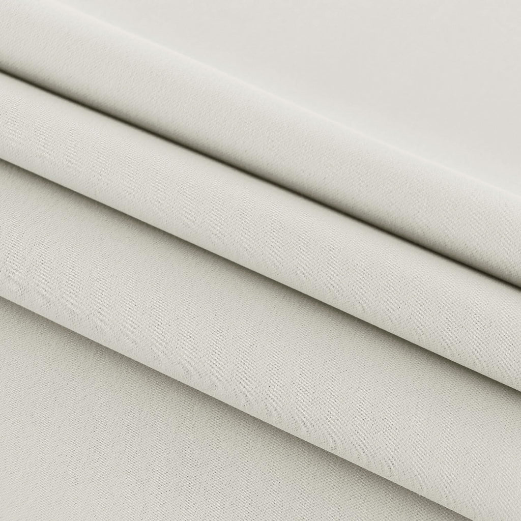 DWCN French Door Curtains – Rod Pocket Thermal Blackout Curtain for Doors with Glass Window, Kitchen and Patio Doors for Privacy, 25 X 72 Inches Long, 1 Curtain Panel with Tieback, Ivory