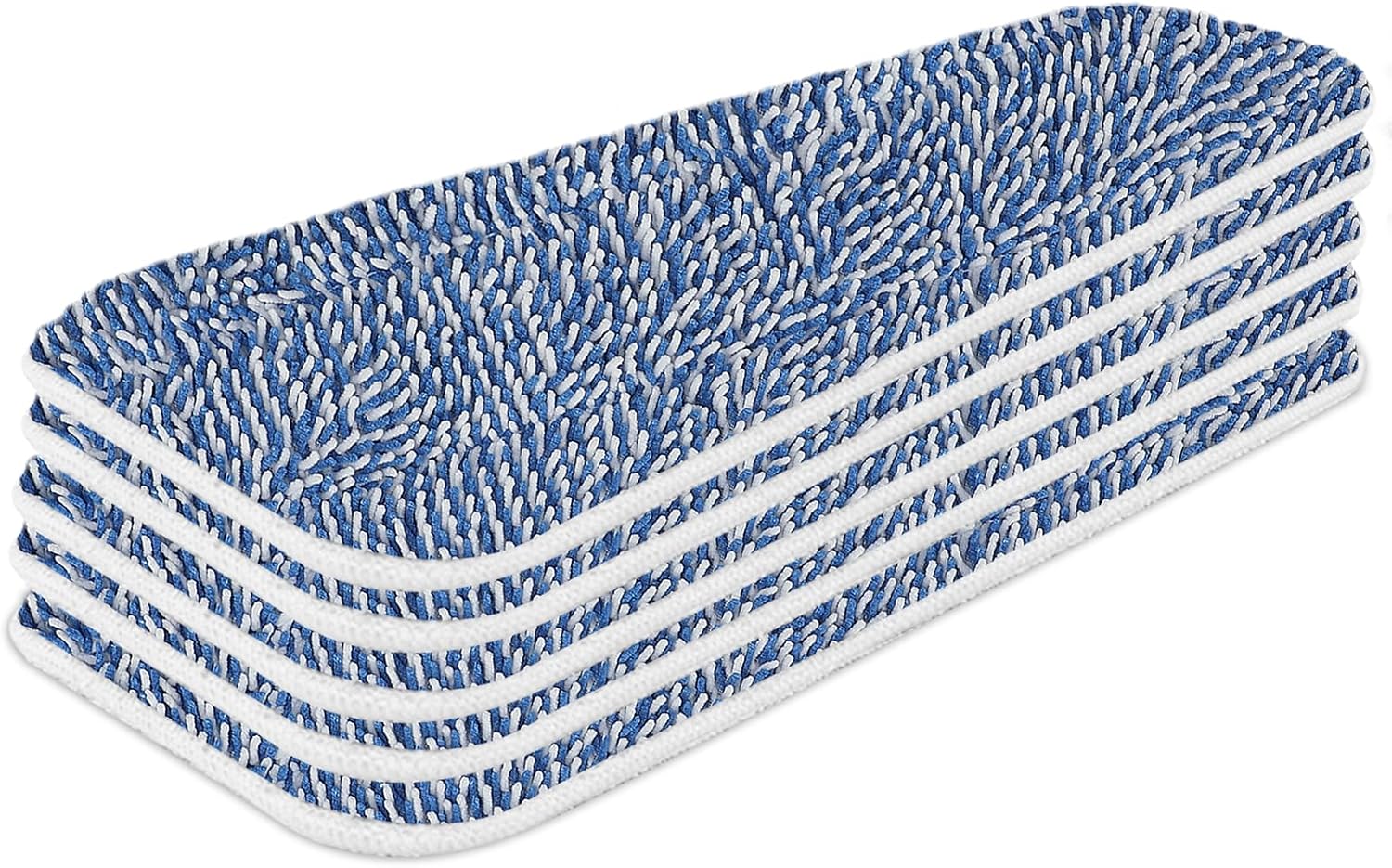 Replacement Mop Pad 16.5''x5.5'' for Floor Cleaning, 5 Pack Chenille Dust Mop Head Refills Attract and Pick Up Pet Hair, Washable Dry Cleaning Pads Compatible with Bona Mop and Most Spray Mops