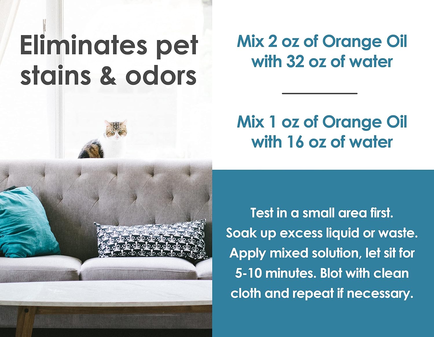 Cold Pressed Orange Oil Concentrate |12-ounce Professional Grade All-Purpose Citrus Cleaner, Degreaser & Pet Odor Eliminator Blend | Dilutes to 6 Gallons of Finished Product | Home and Outdoor Use