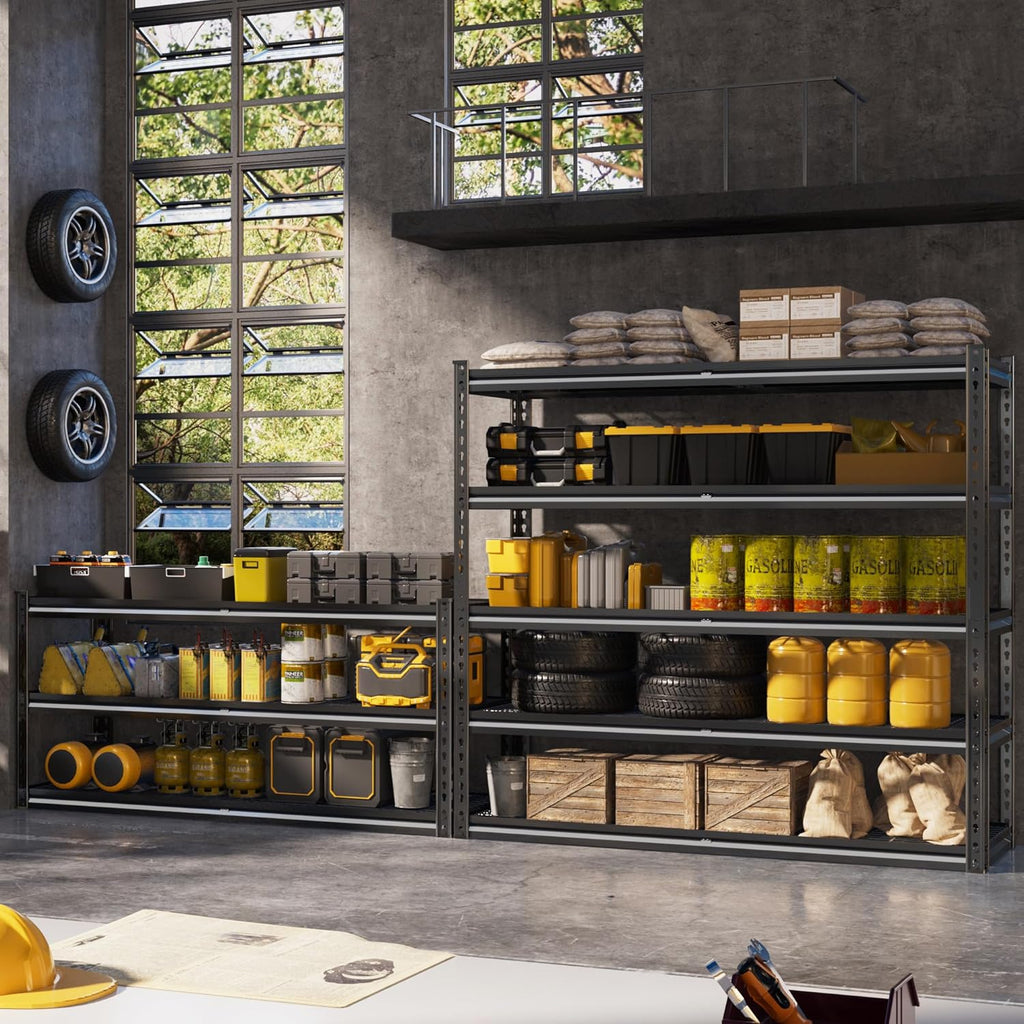 48" W Garage Shelving Heavy Duty,5-Tier Storage Shelves,3030LBS Adjustable Metal Shelving Units for Basement, Kitchen,Commercial,Warehouse,Pantry, 48" W x 72" H x 24" D