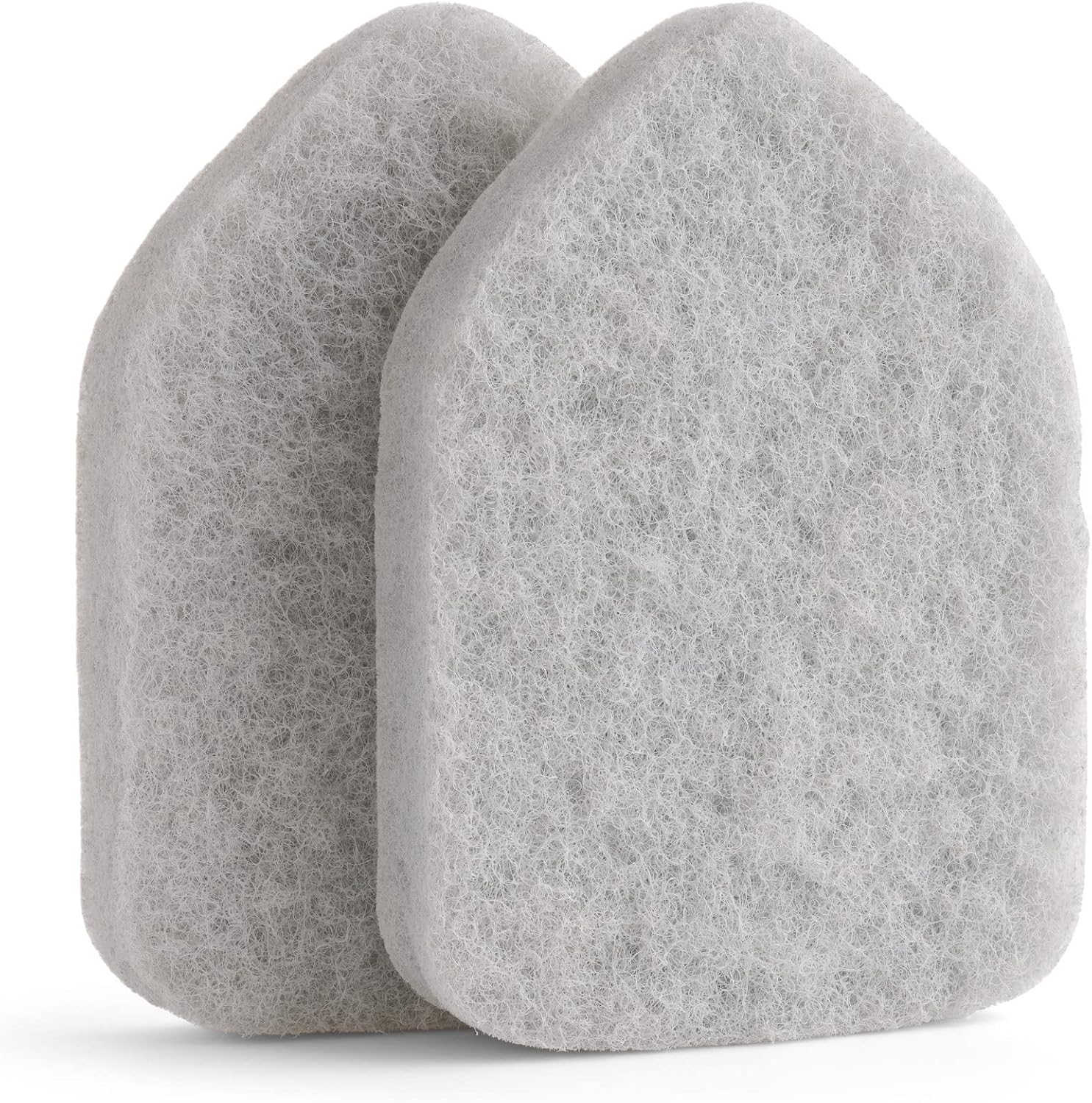 Replacement Scrubber Refill for Moku Home Extendable Tub Tile Shower Brush for Cleaning Non-Scratch (2X Scrubber Sponge Gray)