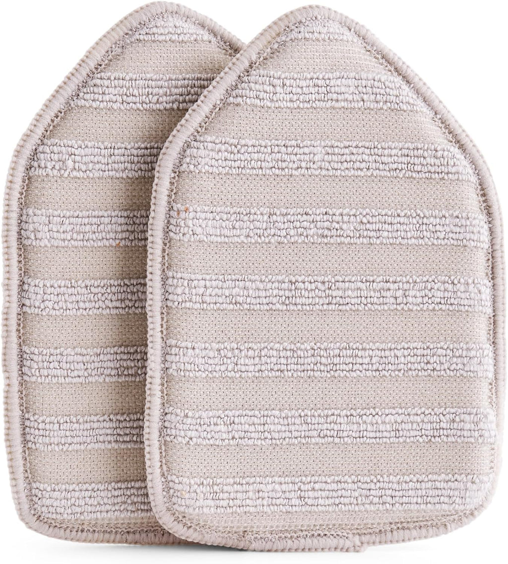 Replacement Microfiber Pad for Moku Home Extendable Tub Tile Shower Scrubber for Cleaning Non-Scratch (2X Microfiber Pads Gray)