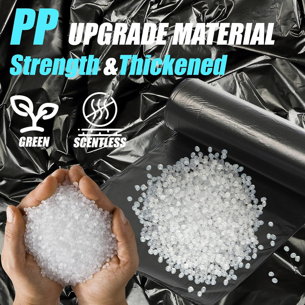 Brandon-super 55-60 Gallon Trash Bags, 50 count, Sturdy & Tear-Resistant Commercial Can Liners 55 Gallon, Large Garbage Bags, Large Black Trash Bags for Commercial, Lawn and Leaf Bags