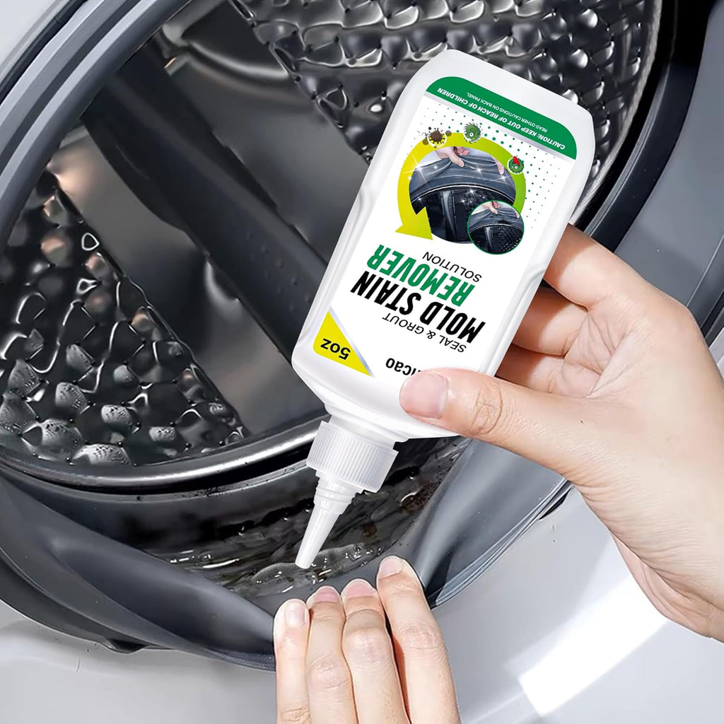 10oz Stain Remover Gel Cleaner, Home Stain Remover Cleaner for Front Loader Washing Machine Black Stain Removal Multi Surface Stain Cleaning Gel for Bathroom Seals, Grout, Shower & Tile,Caulk,Tub