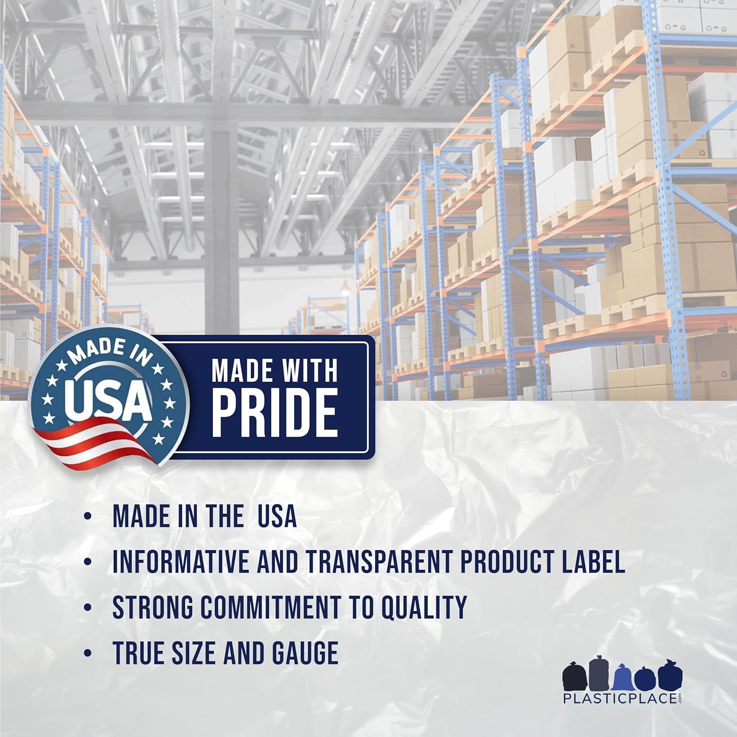 Plasticplace 40-45 Gallon Trash Bags On Rolls 1.2 Mil, 40"w X 46"h, 100 Count