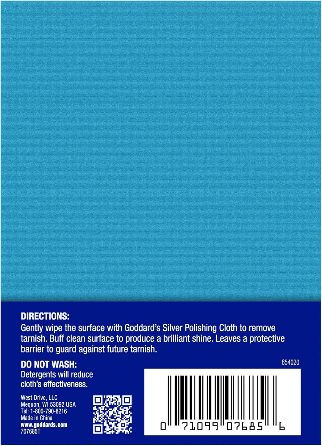 Goddard's Silver Polishing Cloth for Jewelry, Remove Tarnish on Plated or Sterling Silver, Gold, Antiques, and Leaves Tarnish Protection, 6 Cloths