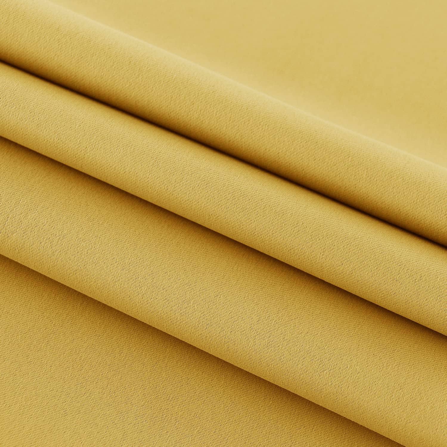 DWCN French Door Curtains – Rod Pocket Thermal Blackout Curtain for Doors with Glass Window, Kitchen and Patio Doors for Privacy, 25 X 72 Inches Long, 1 Curtain Panel with Tieback, Yellow