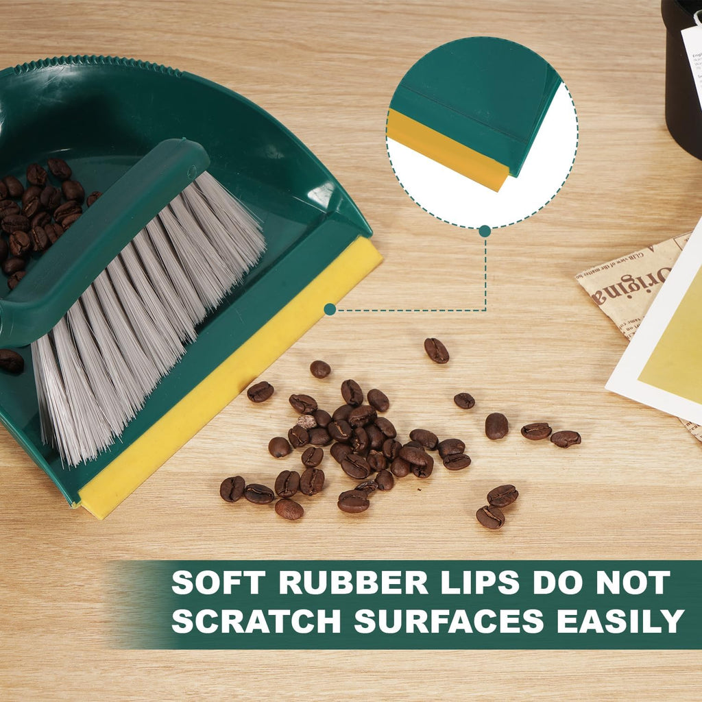 Small Broom and Dustpan Set, Dustpan and Brush Set, Small Brush and Dustpan Set, Hand Broom and Dustpan Set, Mini Handheld with Home, Desktop, Kitchen, pet