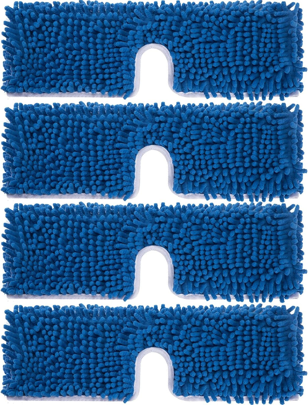 4 Pack Chenille Mop Heads Replacements Compatible with Oceda Dual-Action Microfiber Flip Mop System, Mop Replace Heads for Dry Wet Use, Washable Double Sided Flat Sponge(18 * 6 in)