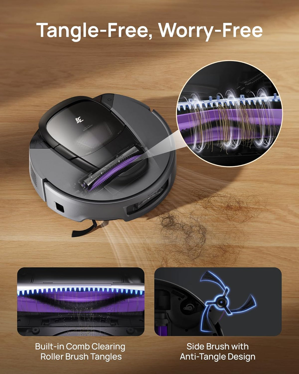 3i G10+ Robot Vacuum and Mop Combo, 18,000 Pa Suction, 60-Day Hands-Free Cleaning with Quiet Debris Compression, Smart LiDAR Navigation, Auto Extension Along Edges, Ideal for Hard Floors & Carpets