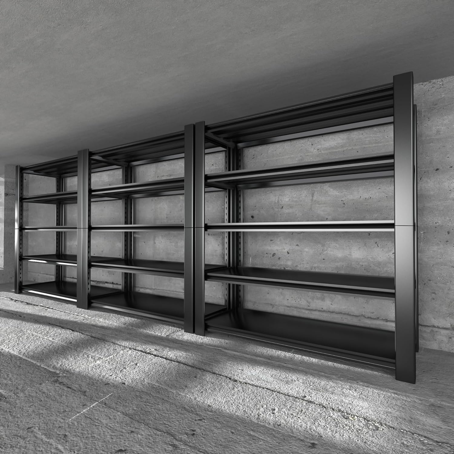 5-Tier Heavy Duty Garage Shelving Unit, 3000 LBS Capacity Metal Storage Rack 76" H x 60" W x 24" D, Adjustable Steel Shelves for Garage, Warehouse, Basement, Pantry, Workshop.3 Pack