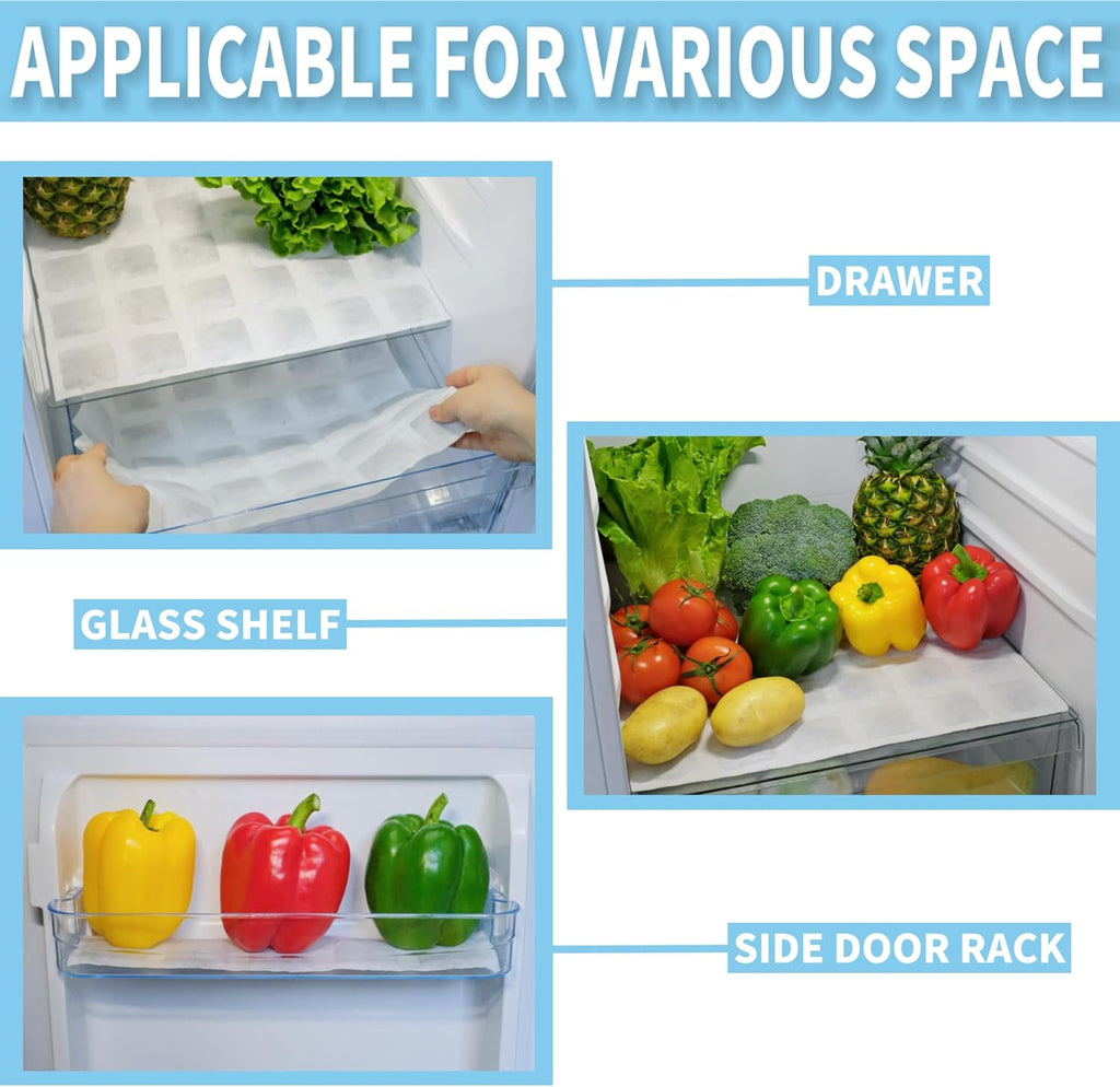 Refrigerator Deodorizer, Outperforms Baking Soda Fridge Deodorizer, Odor Eliminator for Fridge & Freezer, Refrigerator Air Freshener And Moisture Absorbers Pad (Single Pack)