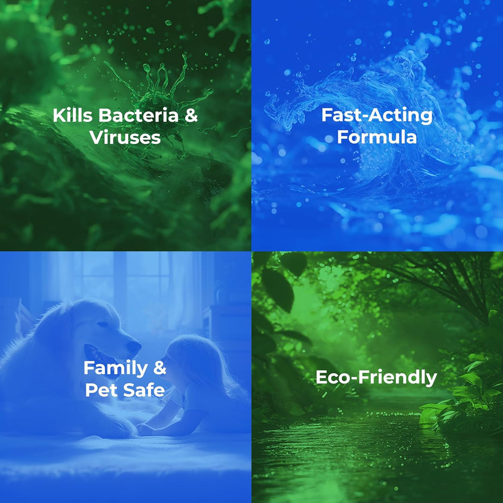 PureGreen24 Safe & Effective Disinfectant. Kills Deadly Germs including RSV COVID-19 Norovirus MRSA Staph 2025 flu Bird flu Contains no toxic chemicals odorless child & pet safe 1 32oz