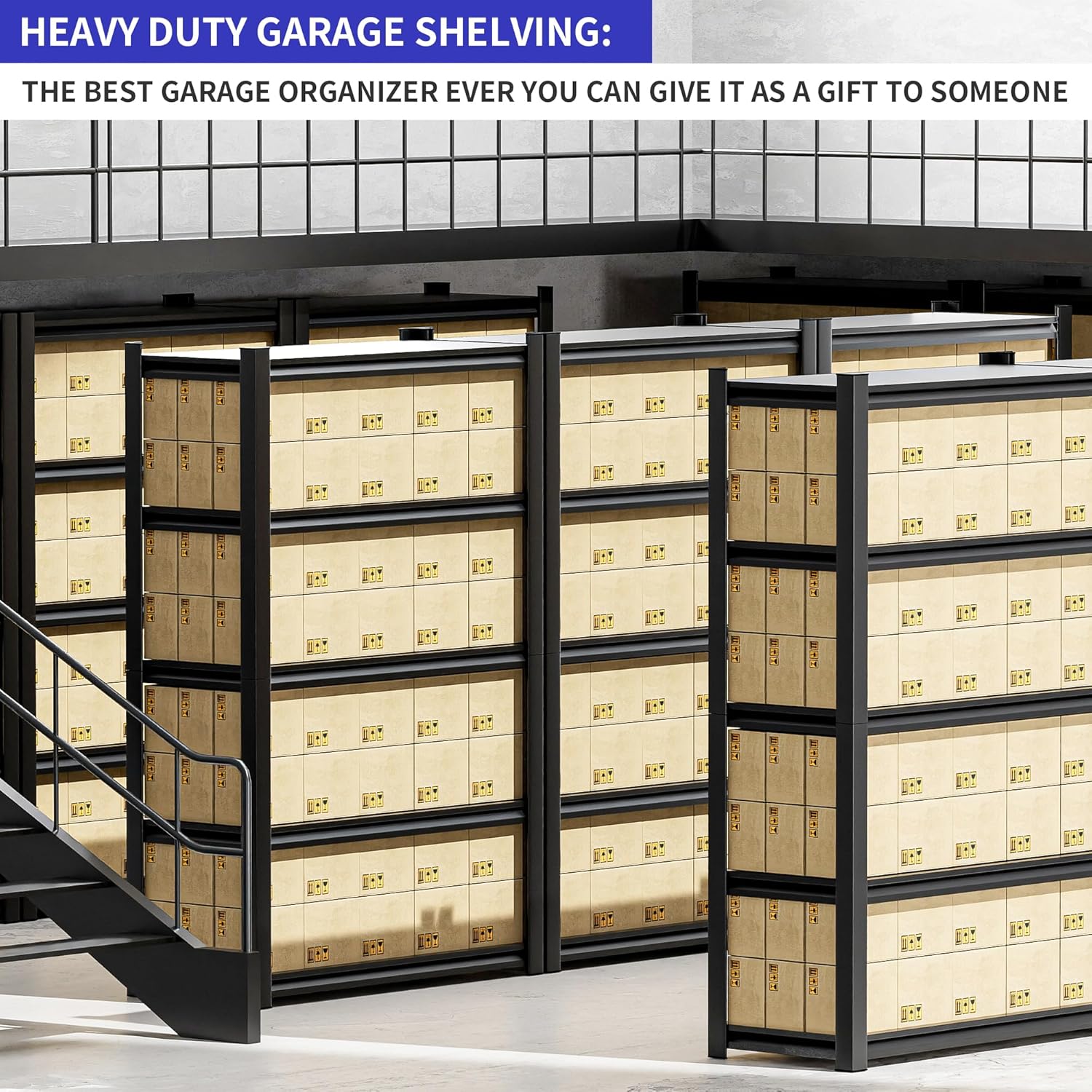 Garage Shelving,3 Pieces72 Garage Storage Shelves Heavy Duty Shelving Units and Storage,Adjustable 5 Tier Metal Shelving Storage for Garage Rack Shelf and Industrial Shelving for Basement