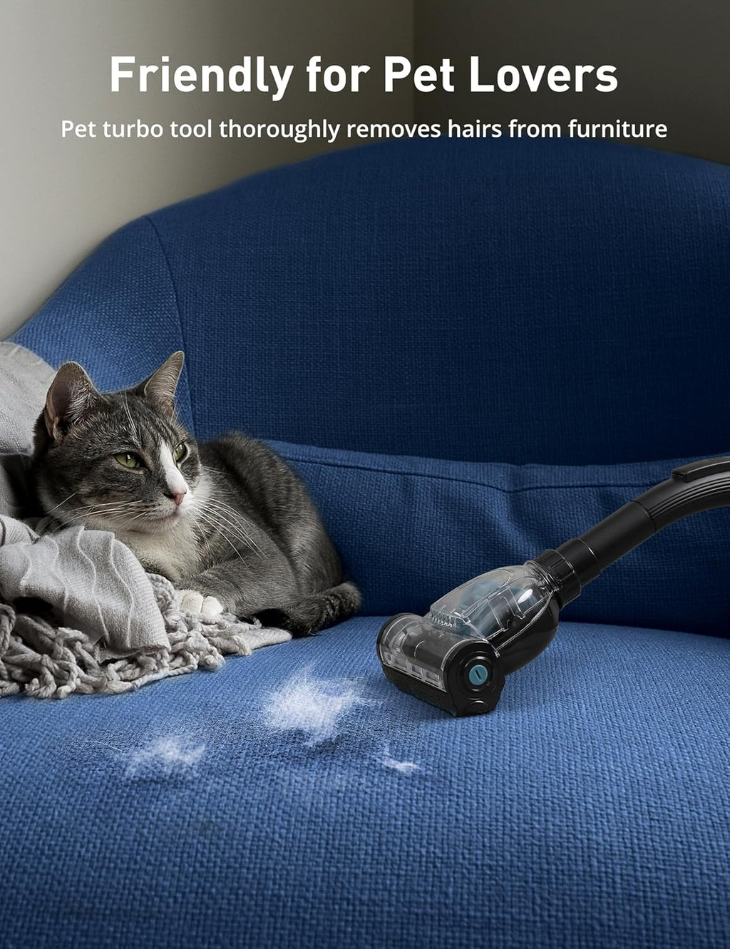 Aspiron 1700W Canister Vacuum Cleaner, 32Kpa Bagless Vacuum Cleaner, Multi-Cyclonic Filtration, 2 Anti-Allergen HEPA Filters, 3.5QT Dust Cup, 4 Tools, Corded Vacuum for Hard Floor, Pet Hair, Teal