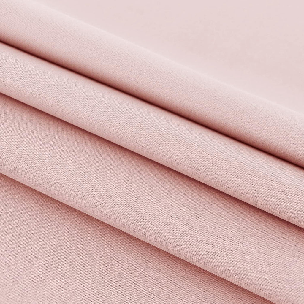 DWCN French Door Curtains – Rod Pocket Thermal Blackout Curtain for Doors with Glass Window, Kitchen and Patio Doors for Privacy, 36 X 72 Inches Long, 1 Curtain Panel with Tieback,Blush Pink