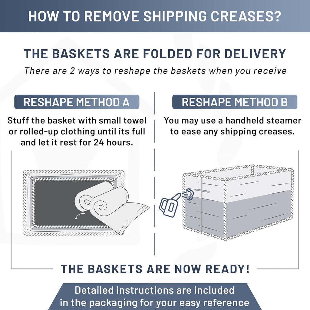 NaturalCozy 11.8"x8"x4.5” Storage Baskets for Shelves 3 Pack | Cotton Rope Woven Small Baskets for Organizing | Small Storage Bins for Nursery, Bathroom, Closet, Cube Shelf, Decorative, Gift Basket