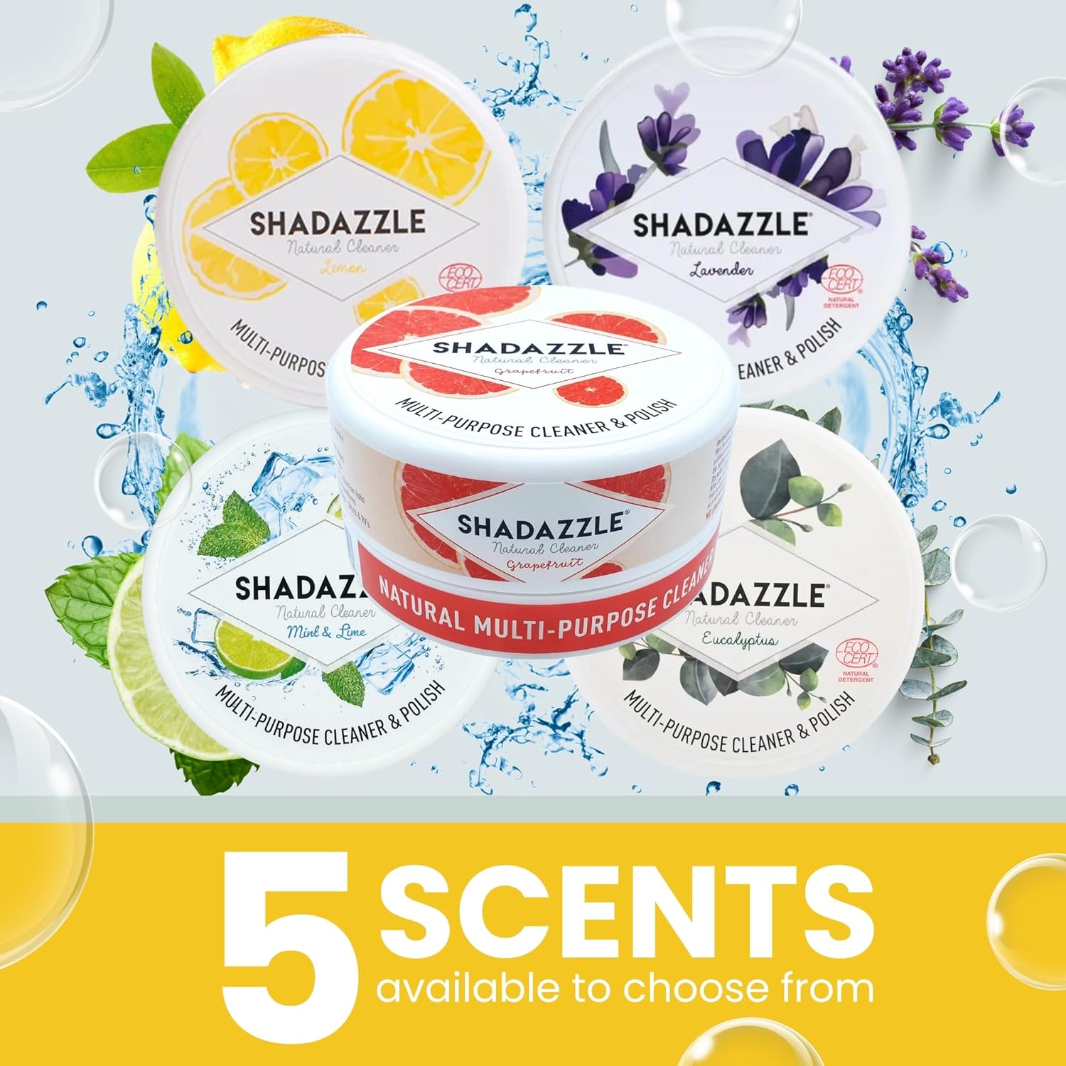 Shadazzle Natural All Purpose Cleaner and Polish – Eco friendly Multi-purpose Cleaning Product (1 Pack, Lemon)