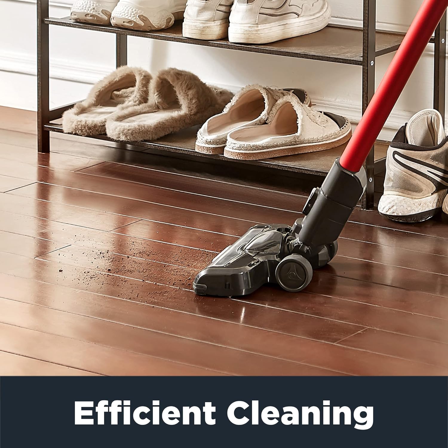 Eureka Cordless Vacuum Cleaner, Vacuum Cleaner for Home Rechargeable, Lightweight Stick Vacuum for Hardwood and Pet Hair,Rose Red, NEC101