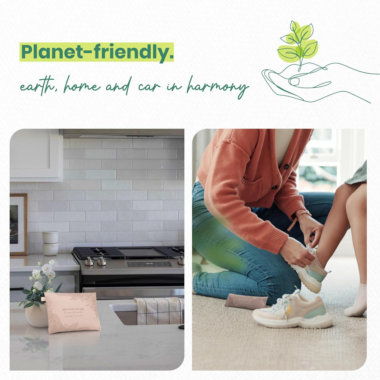 Roonin Activated Charcoal Odor Absorber - Bamboo Charcoal Air Purifying Bag - Activated Charcoal Bags Odor Absorber Packets - Home Deodorizer Odor Eliminator (6-pack)