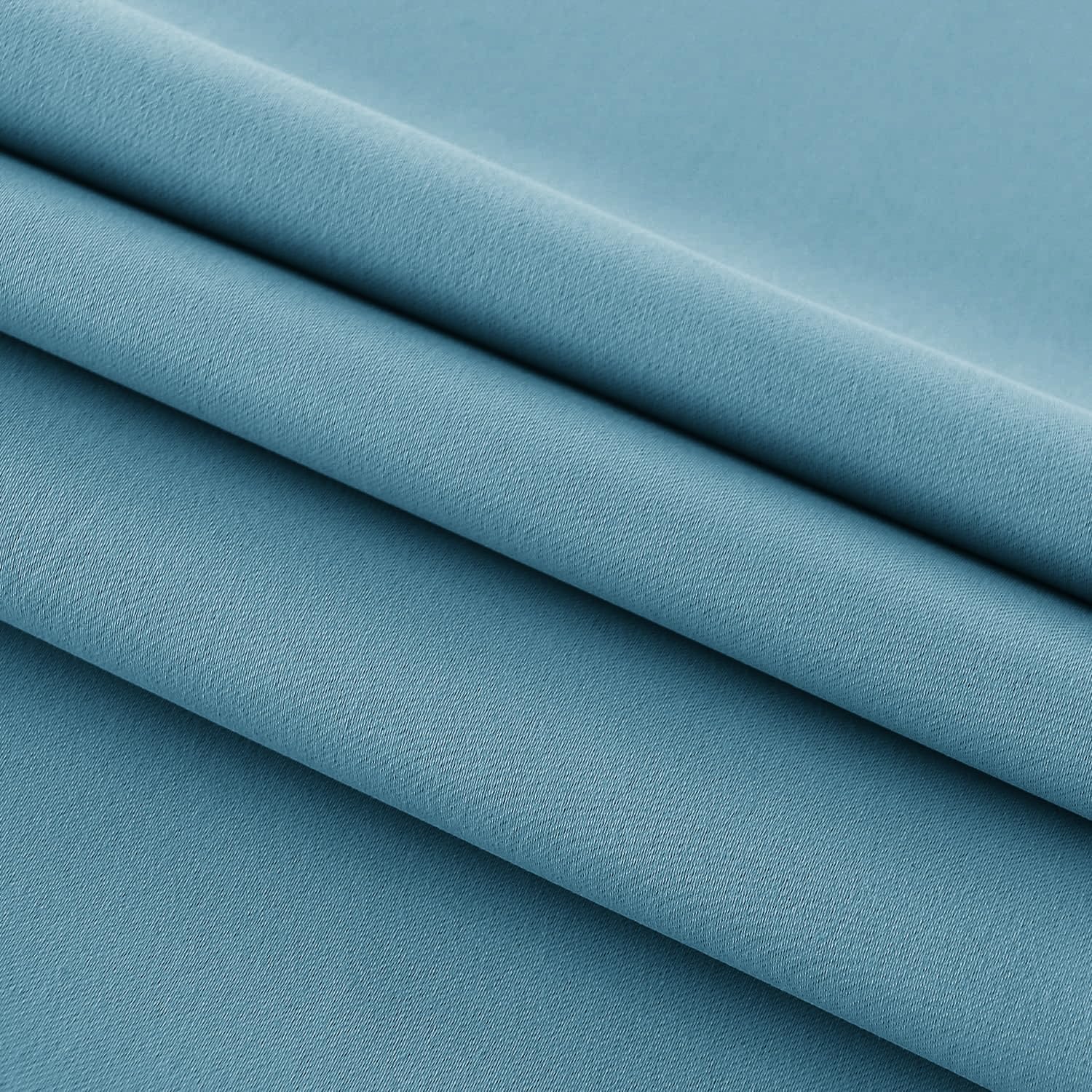 DWCN French Door Curtains – Rod Pocket Thermal Blackout Curtain for Window/Patio Doors/Doorways/Classroom/Kitchen for Privacy, 25W by 72L Inches, 1 Panel with Tieback, Stone Blue