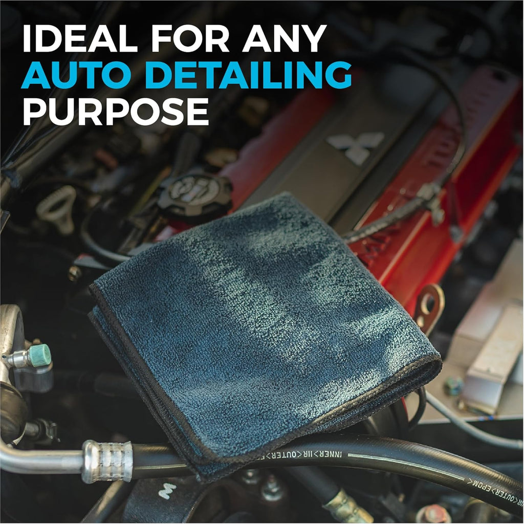 The Rag Company - All-Purpose Microfiber Terry Cleaning Towels - Commercial Grade, Highly Absorbent, Lint-Free, Streak-Free, Kitchens, Bathrooms, Offices, 300gsm, 10in x 10in, Grey (20-Pack)