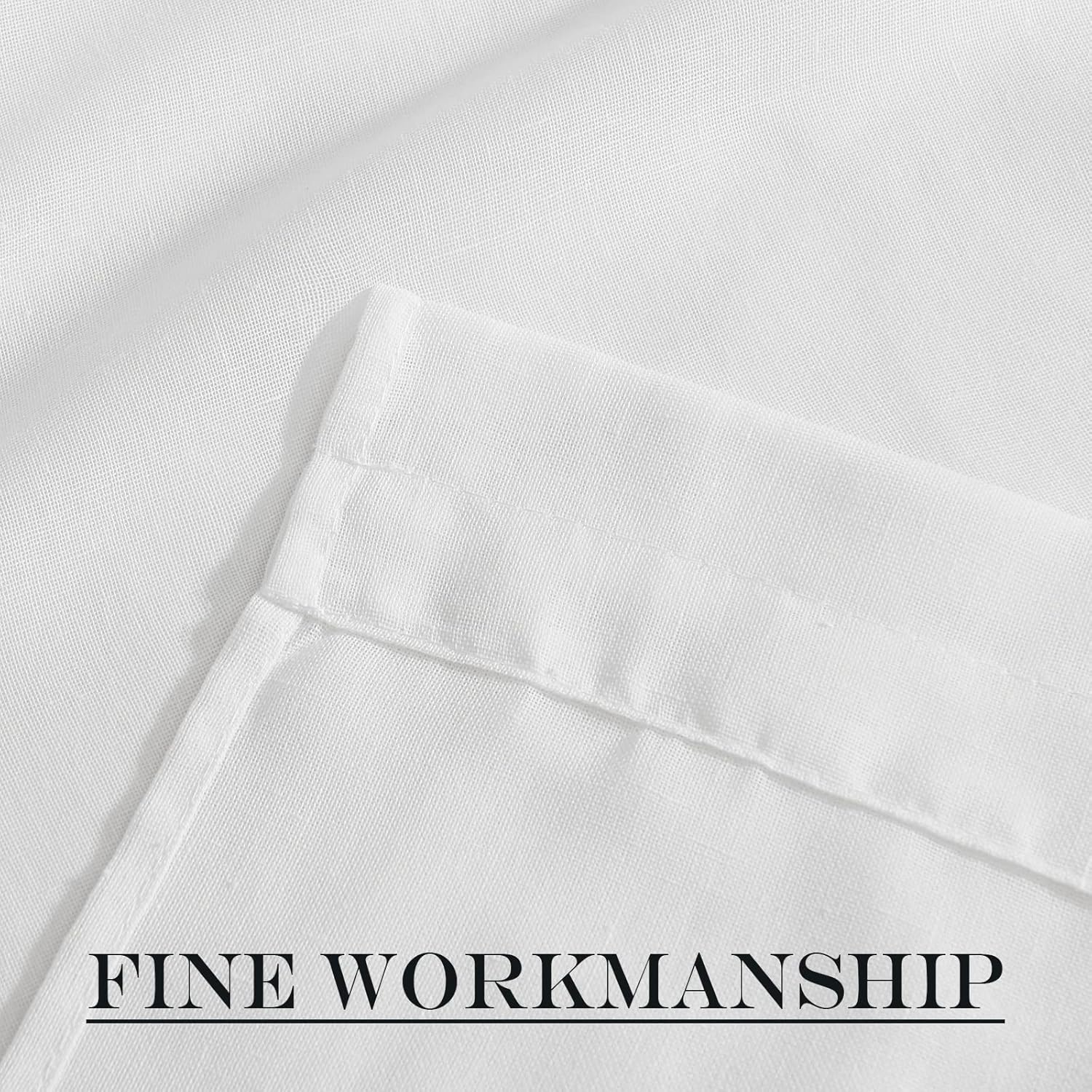 NICETOWN Faux Linen French Door Curtain for Window Sidlight Curtains 72 Inches Long Rod Pocket Kitchen DoorLight-Filtering Privacy Window Decor with Tieback, 12 inch Wide, 1 Panel, White