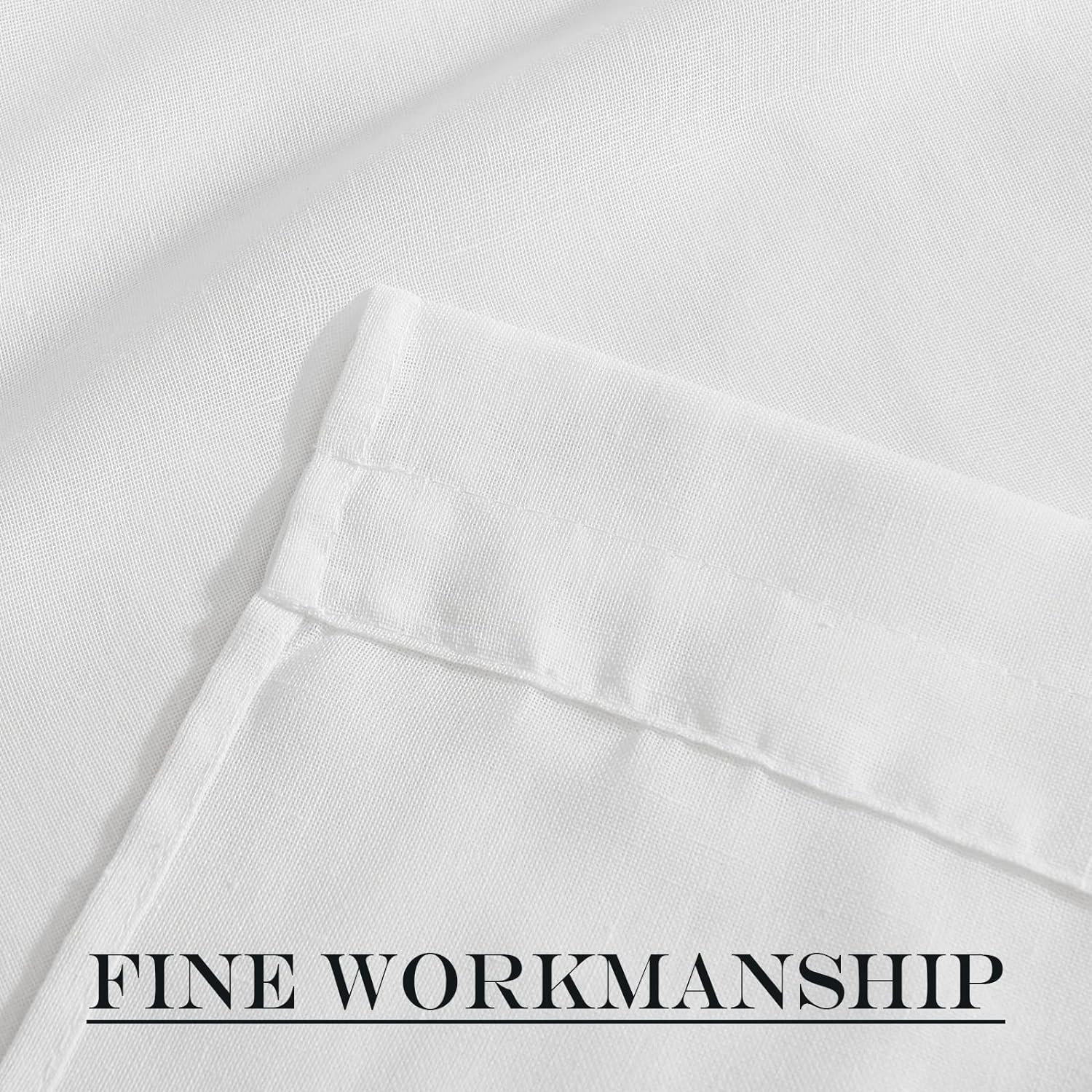 NICETOWN Linen Semi Sheer French Door Panels 80 inch Long, Light Filtering Curtains for Front Glass Back Entry Front Door with Tieback, 36" Wide, 1 Panel, White