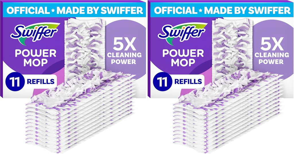 Swiffer PowerMop Multi-Surface Mopping Pad Refills, Made by Swiffer, for Floor Cleaning, 11 Count (Pack of 2)