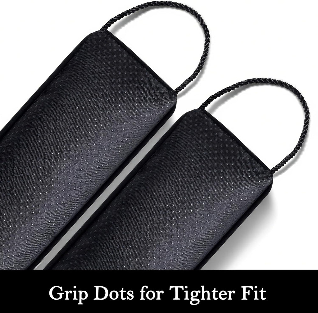 Sunolga 2-Pack 36" Door Draft Stopper Blocks Hot and Cold Air with Removable Washable Cover for Gaps Up to 3", All-Season Seal for Noise, Wind, Door Sweep for Bottom of Door, Home Essentials, Black