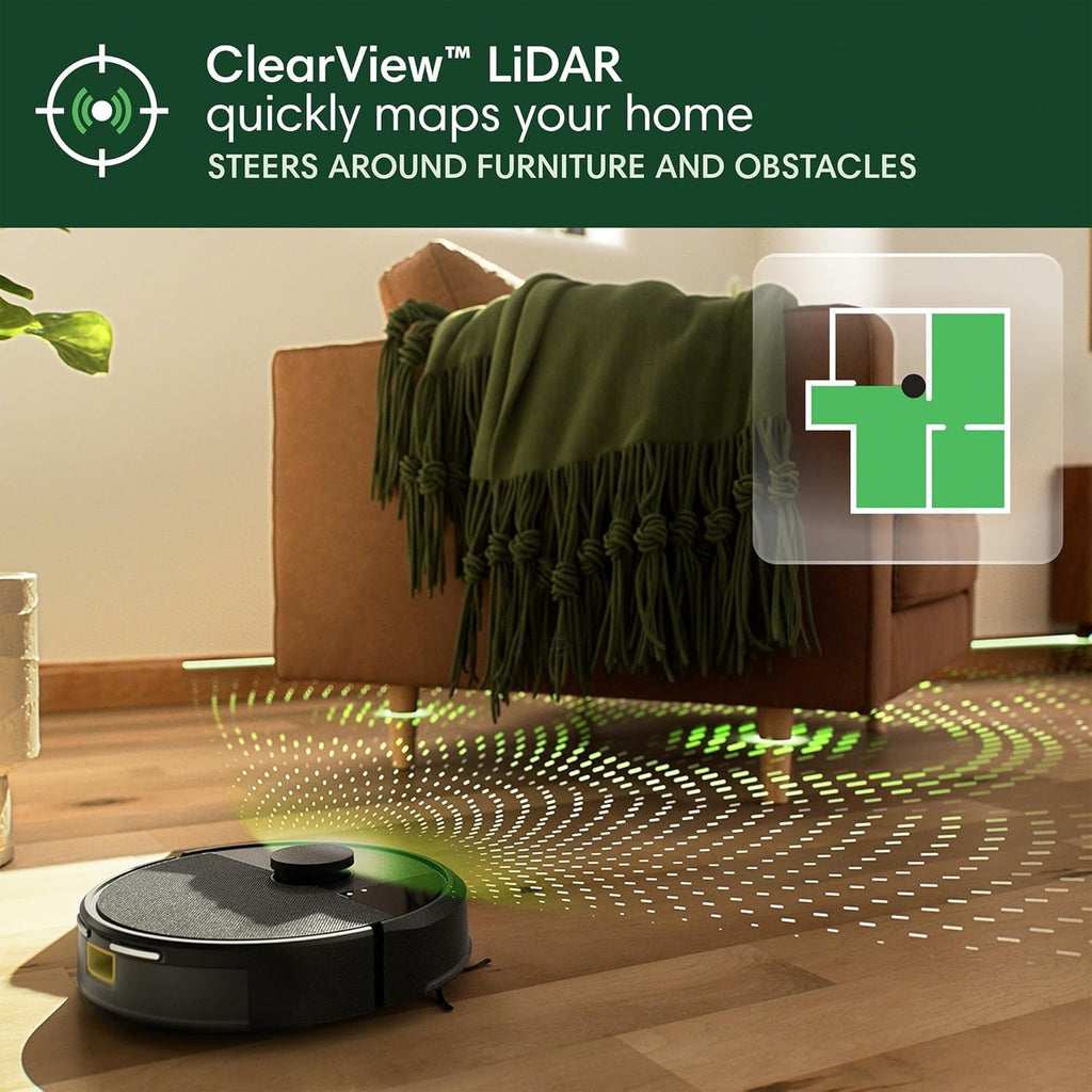 iRobot Roomba 104 Vac Robot Vacuum - Intense Power-Lifting Suction, Smart & Fast Home Mapping, Ideal for Pet Hair, LiDAR Navigation, Multi-Surface Cleaning, Cleans in Neat Rows, Self-Charging