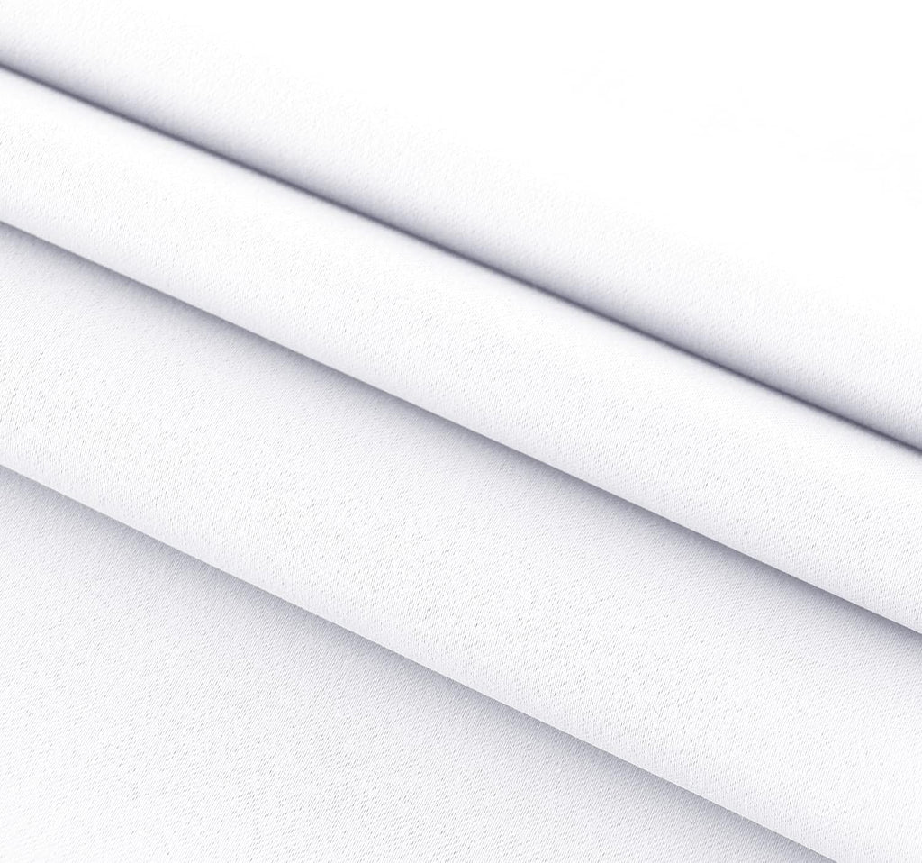 DWCN French Door Curtains – Rod Pocket Thermal Curtain for Doors with Glass Window, Kitchen and Patio Doors for Privacy, 25 X 40 Inches Long, 1 Curtain Panel with Tieback, Pure White