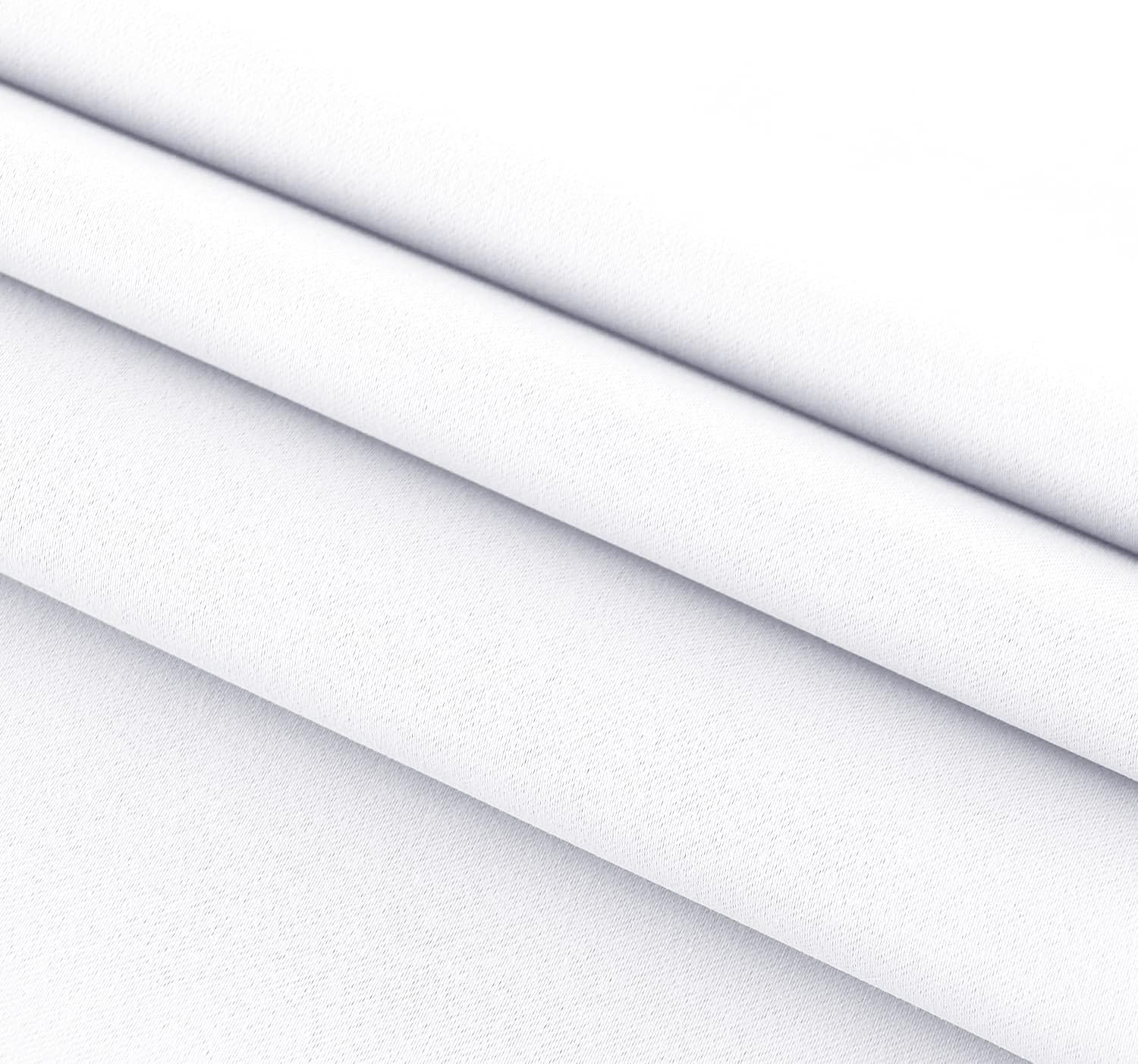 DWCN French Door Curtains – Rod Pocket Thermal Curtain for Doors with Glass Window, Kitchen and Patio Doors for Privacy, 25 X 40 Inches Long, 1 Curtain Panel with Tieback, Pure White