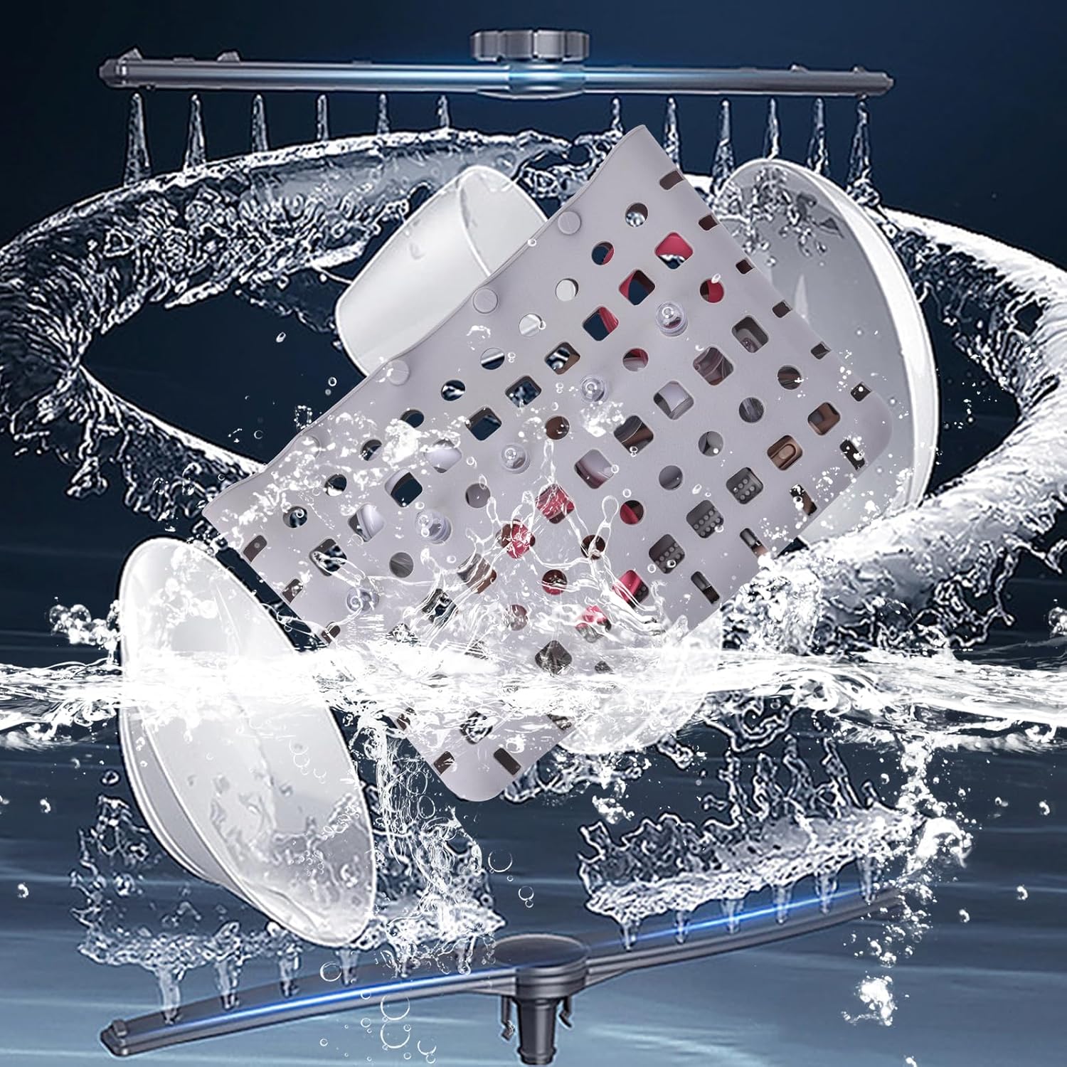 Baby Bottle Drying Rack:Space Saving Standing Drying Rack for Baby Bottles and Pump Part Cleaning,be Equipped with Bottle Brush（Pink Lotus Root）