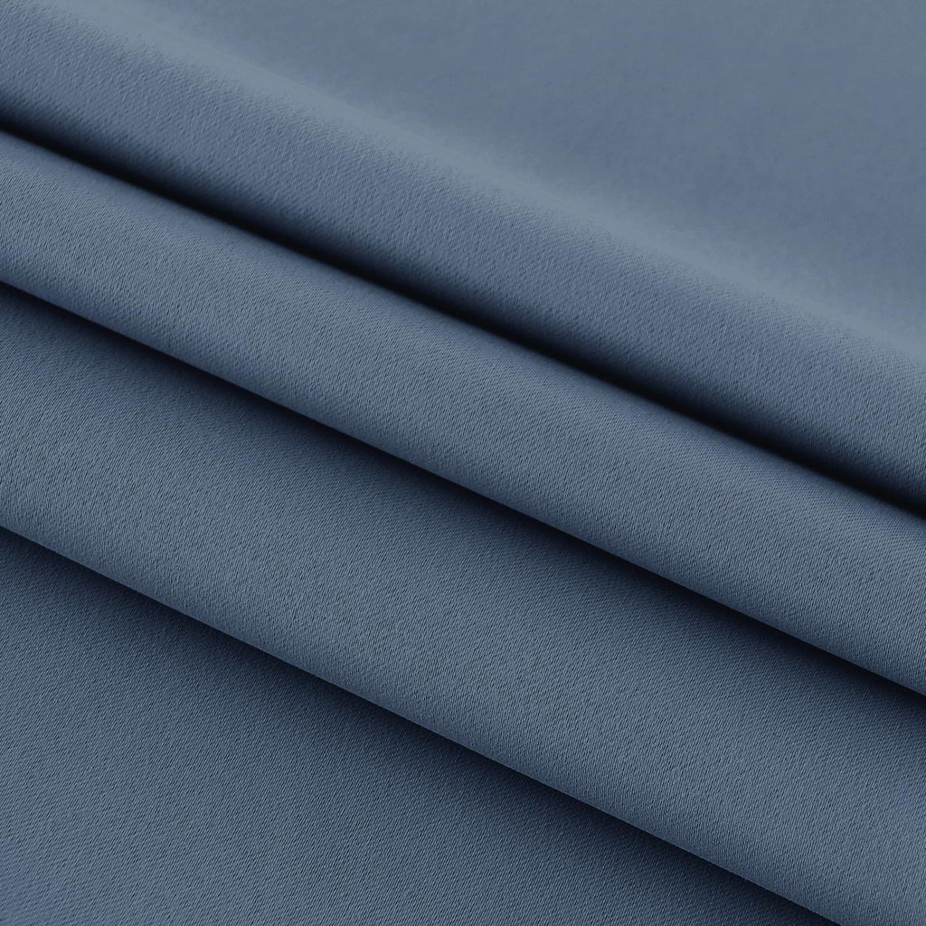 DWCN French Door Curtains – Rod Pocket Thermal Blackout Curtain for Doors with Glass Window, Kitchen and Patio Doors for Privacy, 54 X 72 Inches Long, 1 Curtain Panel with Tieback,Dusty Blue