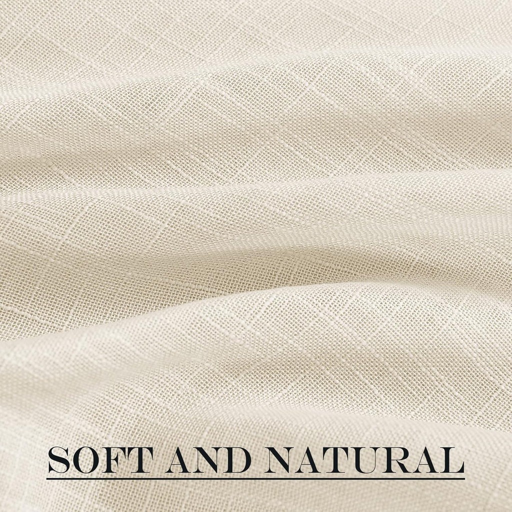 NICETOWN Semi Sheer French Door Sidelight Curtains 80 Inches Long, Elegant Light Flitering Front Door Shade for Bedroom Privacy Back Covering with Tieback, 1 Panel, 36 inches Wide, Beige