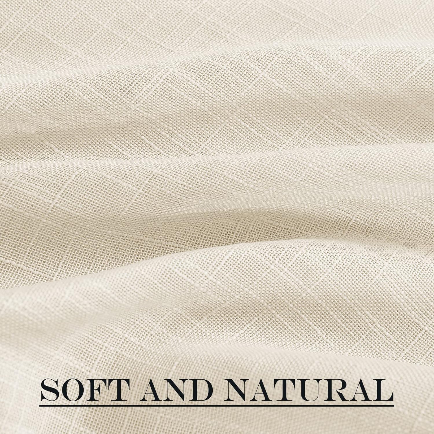 NICETOWN Semi Sheer French Door Sidelight Curtains 80 Inches Long, Elegant Light Flitering Front Door Shade for Bedroom Privacy Back Covering with Tieback, 1 Panel, 36 inches Wide, Beige