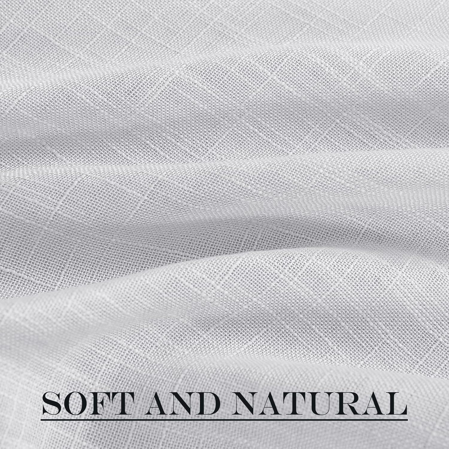 NICETOWN Light Grey Sidelight Curtain, Light Filtering Side Front Door Curtains for Small Window, French Door Curtain for Window Cover, 26W X 50L with Tieback, 1 Panel