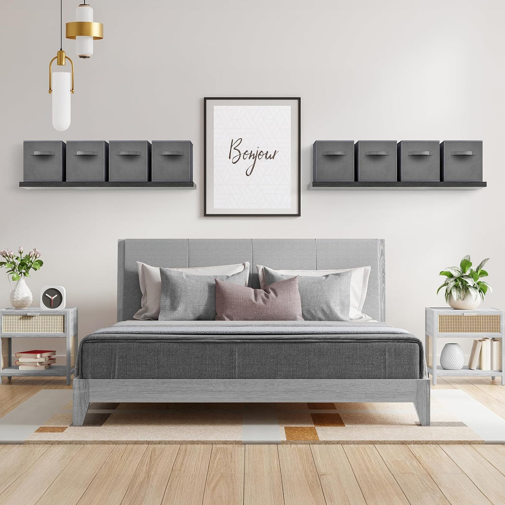 Sorbus 13 Inch Storage Bins - Sturdy Collapsible Fabric Storage Cubes with Handle - 8 Foldable Baskets for Organizing Clothes, Toys, Books - Storage Baskets for Shelves, Closets