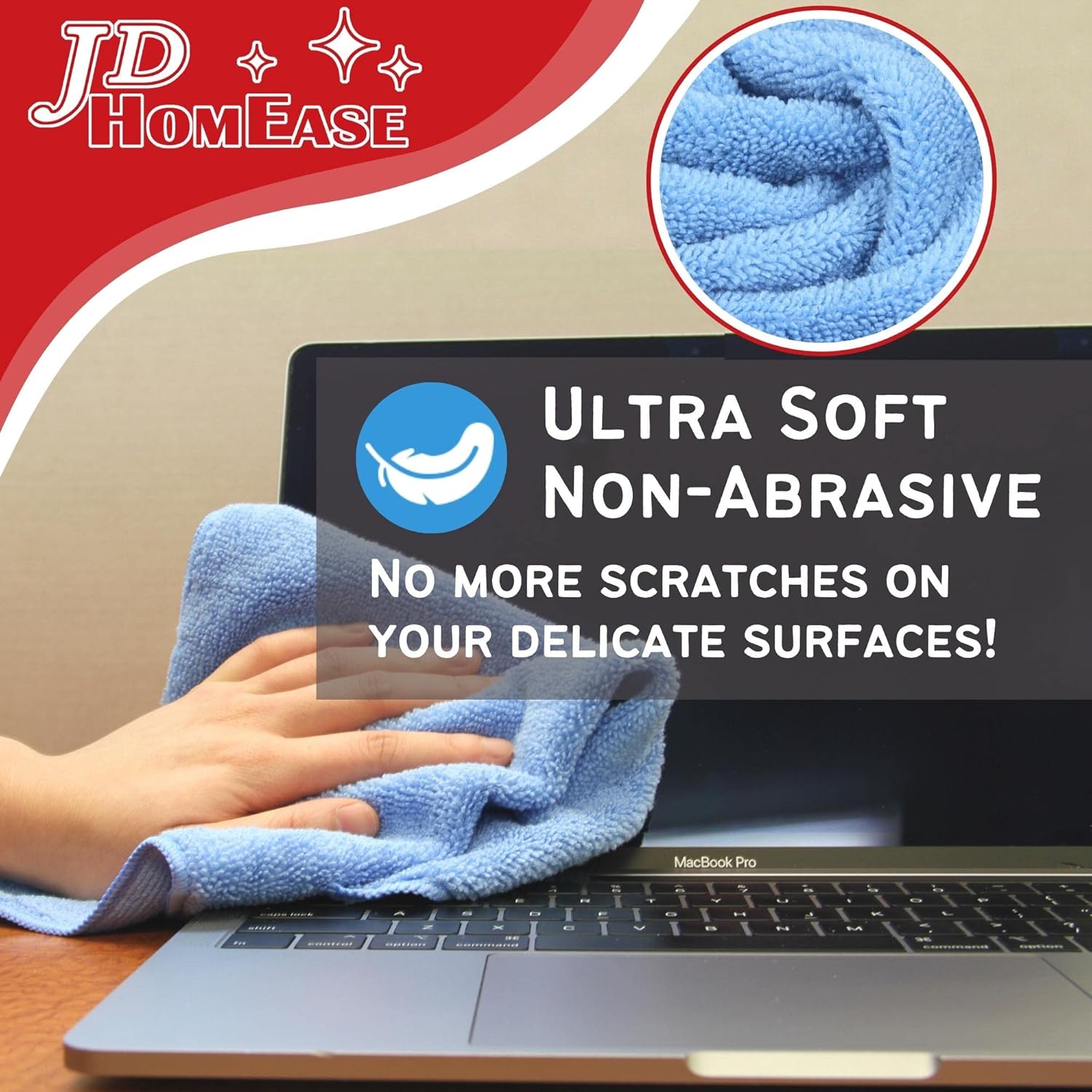 Microfiber Cleaning Cloths, 240 Pack, 16"x16", All-Purpose, Softer, Highly Absorbent, Lint-Free, Reusable, Washable Pro Towels, Black, for House, Kitchen, Bathroom, Car, Office