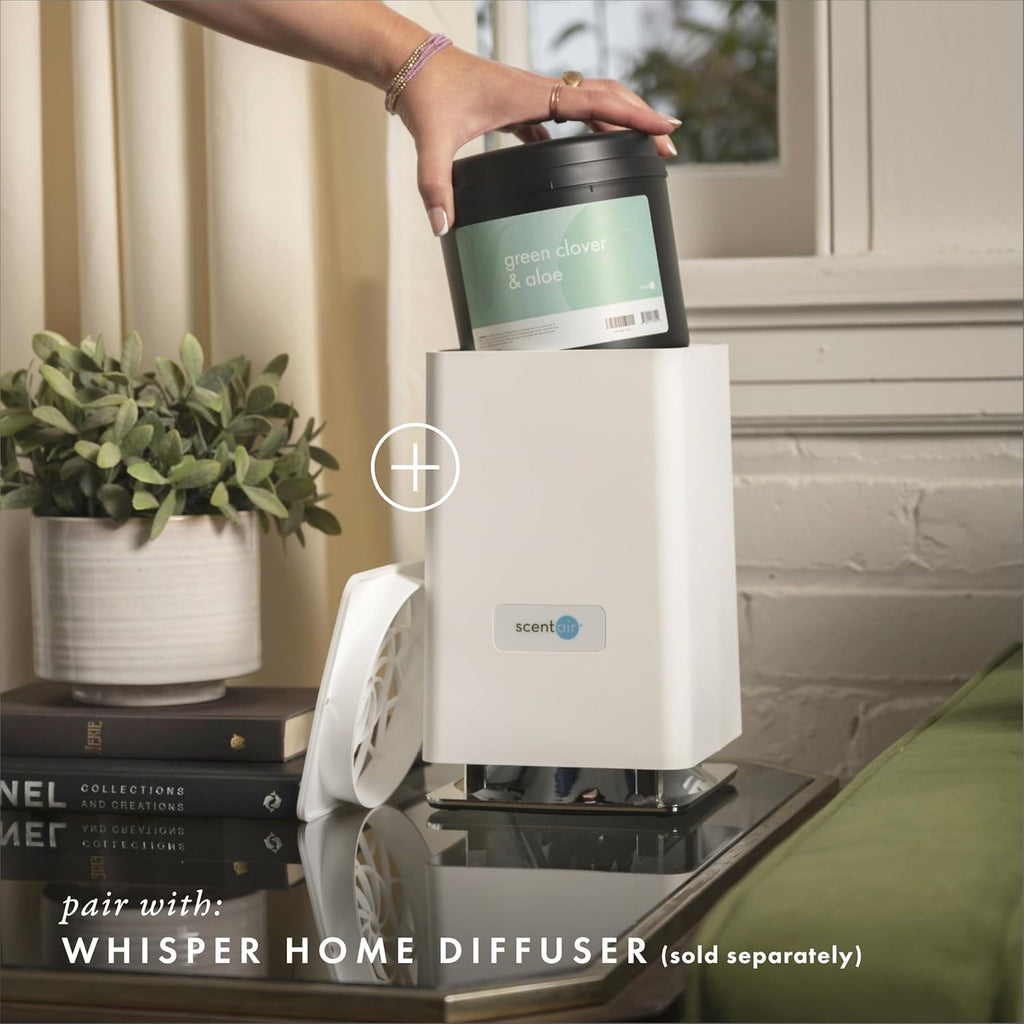 ScentAir Whisper Home Monthly Plug-in Refill, Fragrance Cartridge for Home and Office, Green Clover & Aloe
