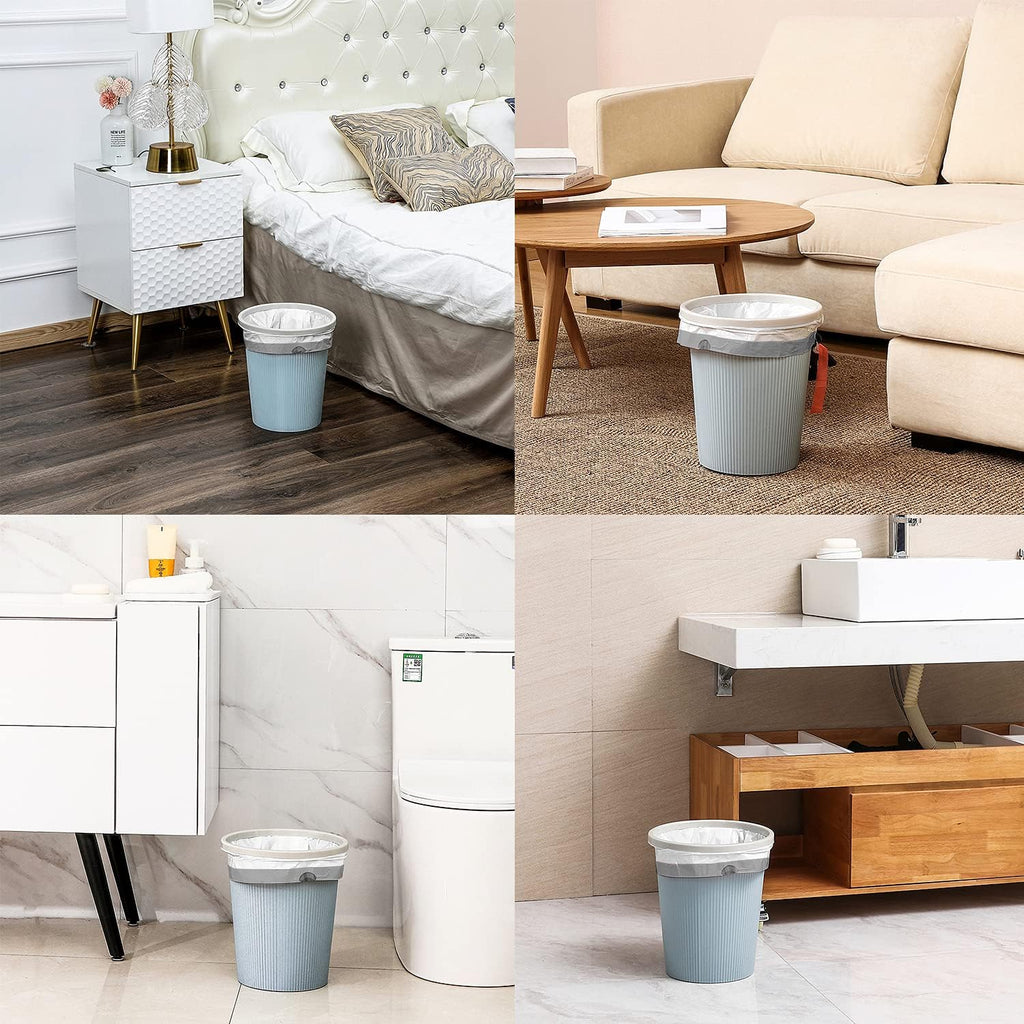 FORID Small Drawstring Trash Bags - 4 Gallon Plastic Garbage Bags 240 Counts White Trash Can Liners 15 Liter for Bathroom Restroom Bedroom Office Toilet - Durable & Thick Trash Bag