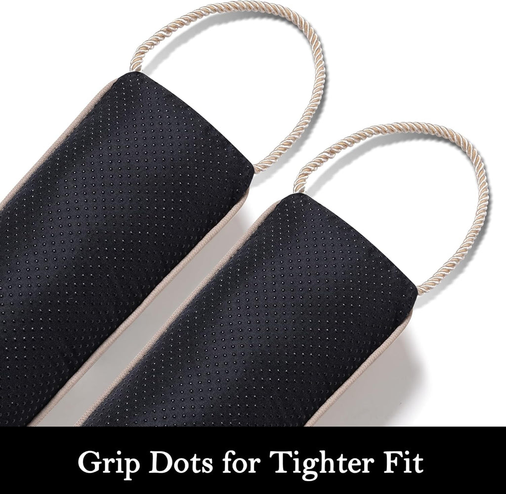 Sunolga 38" Door Draft Stopper Blocks Hot and Cold Air with Removable Washable Cover for Gaps Up to 3", All-Season Seal for Noise, Door Sweep for Bottom of Door and Window, Home Essentials, Beige