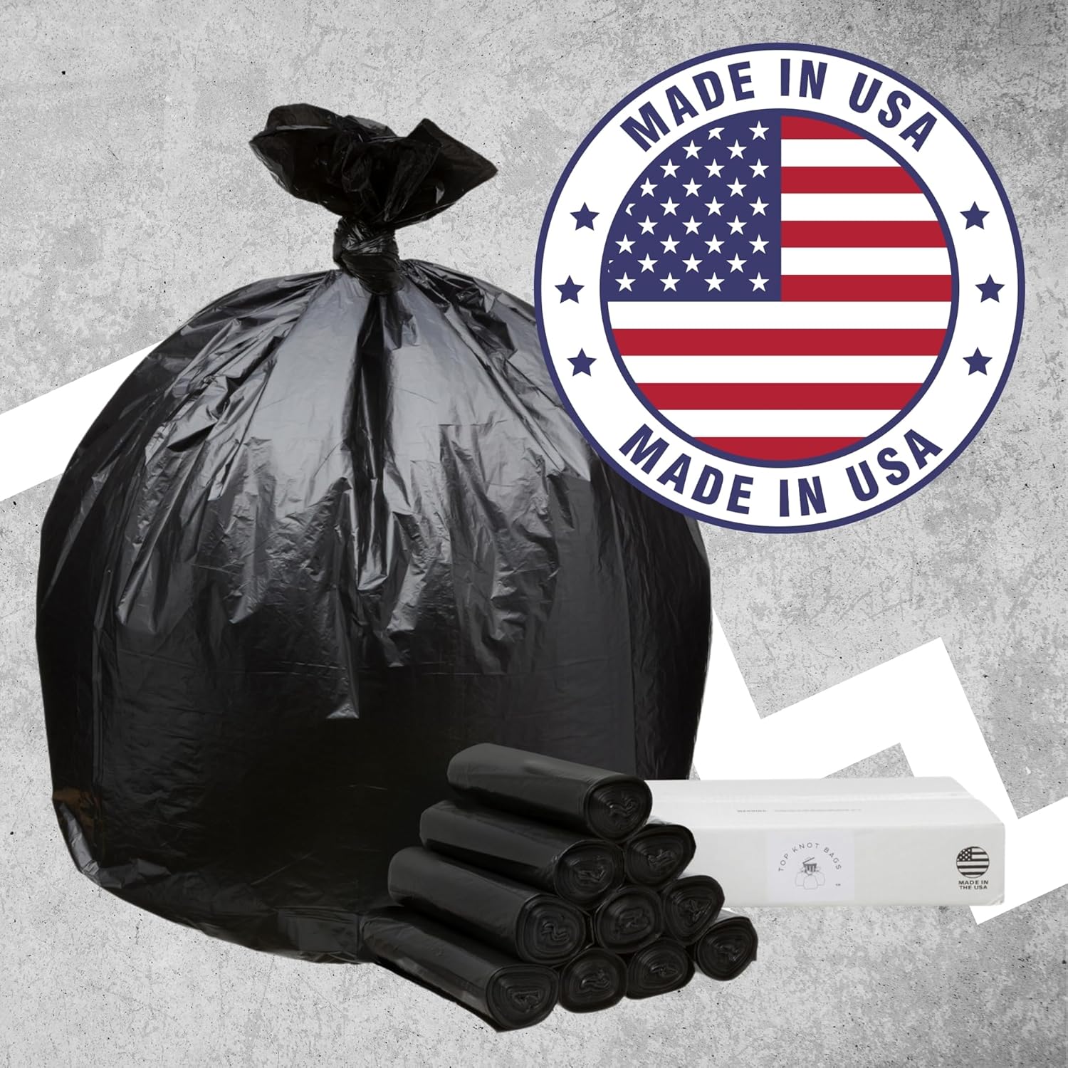 45 Gallon Garbage Trash Bag 40X46" 1.5 Mil Black 100 Count Can Liner Bulk 40 Gallon 41 Gallon 42 Gallon 43 Gallon 44 Gallon Made in USA